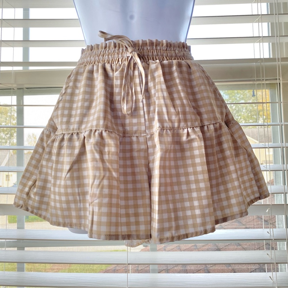 plaid skort